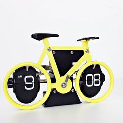 (kts063)자전거플립 탁상시계 옐로우