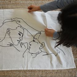 Drawing fabric poster