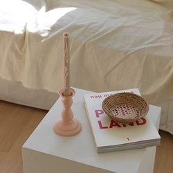 Ceramic candle holder-Pale peach