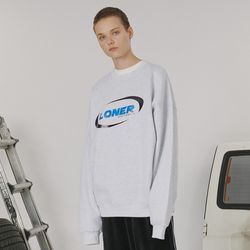 Circle racer logo sweatshirt -light gray
