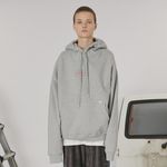 Patch logo hoodie -gray