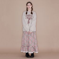 Lace Banding Skirt [Check]