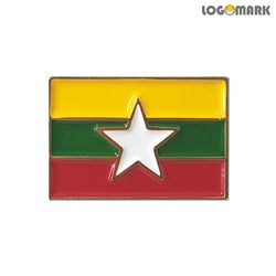 미얀마 국기 뺏지
