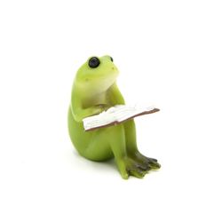 화분피규어 책읽는 개구리