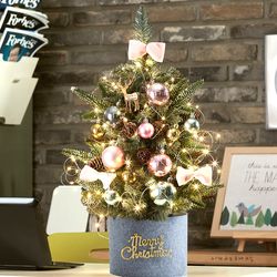 크리스마스트리 나무 전구 장식 풀세트 60cm 러블리LED 핑크