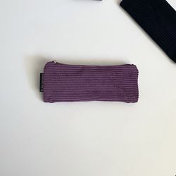 딥퍼플 골덴 필통(Deep purple corduroy pencil case)