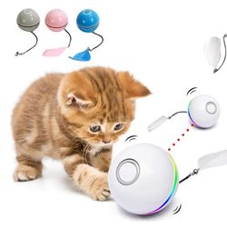 움직이는 LED 스마트 캣볼 고양이 자동 장난감 롤링볼