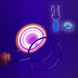 굴렁쇠 자이로팽이 과학완구 LED 불빛 자석 팽이