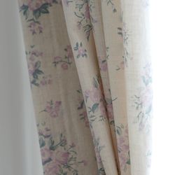 봄이야기 퍼플 꽃무늬 커튼- S사이즈(가리개 방커튼 거실)