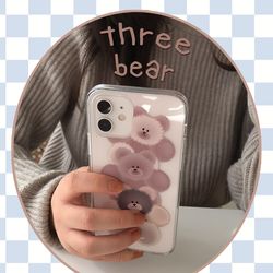 [뮤즈무드] three bear (clear) 아이폰케이스