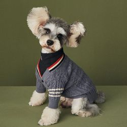 강아지 고양이 명품 옷 스웨터 가을 겨울 니트 가디건.