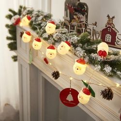 산타랑 눈사람이랑 메리크리스마스 가랜드 LED 조명 세트