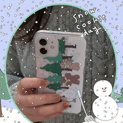 [뮤즈무드] snow cookie day (clear) 아이폰케이스