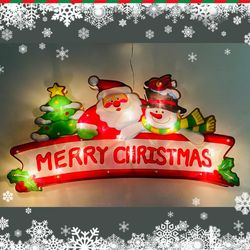 크리스마스 붙이는 무드등 조명  트리+산타+루돌프