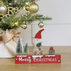 크리스마스 데코 테이블 장식 사인 나무 오브제