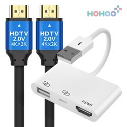 호후 L020-1 HDMI 변환 젠더 C타입 USB + HDMI 2.0 케이블