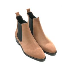 Ardor_Straight tip Chelsea Boots Brown Suede / ALC132