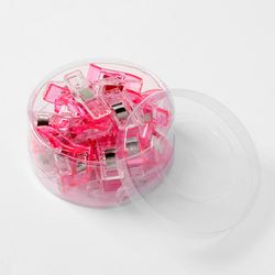 튼튼한 미니 사무용 클립 25p세트(핑크+화이트)