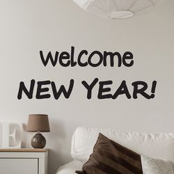 welcome new year 새해 레터링 스티커 large