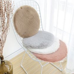 겨울 털 의자 방석 러그스타일 포근이 라운드 방석