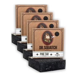 Dr. Squatch Pine Tar Soap 각질제거 남성비누 4개