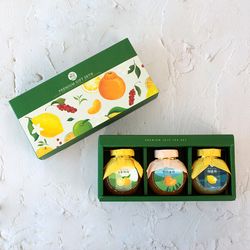 프리미엄골드티 3종 선물세트 한라봉 레몬 유자청