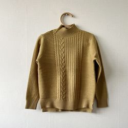 두줄 꽈배기 반폴라 기본 이너 니트 스웨터 (3color)