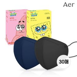 [aer] 아에르 스폰지밥 에디션 KF94 보건용 컬러 마스크 30매