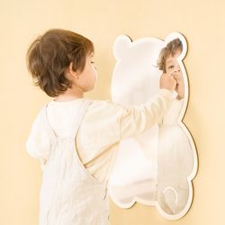 아가드 베베 전신 벽걸이 아크릴 거울 1입 안전 아기 거울